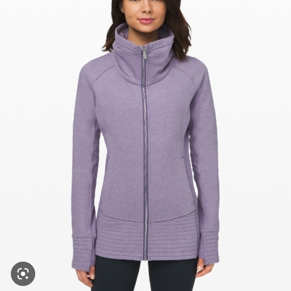 Lululemon long radiant zip up purple